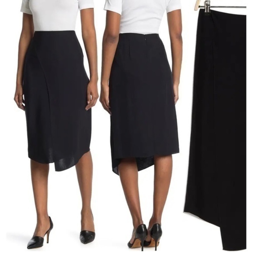 VINCE Wrap Skirt in Black Size 6
